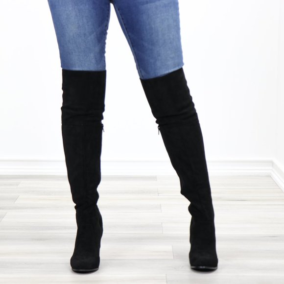 *Restock Thigh High Heeled Boots With Lace Up Back - Picture 14 of 16